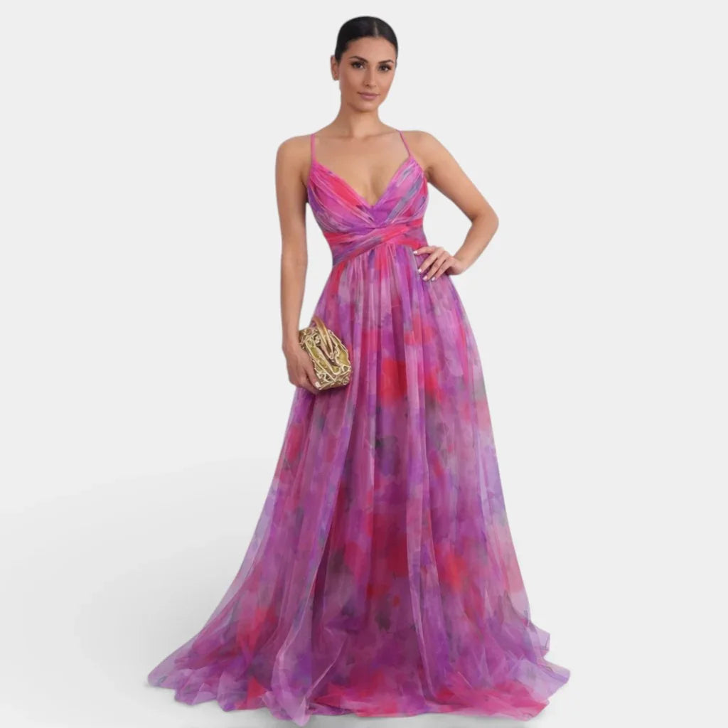Giselle | Robe longue à imprimé floral